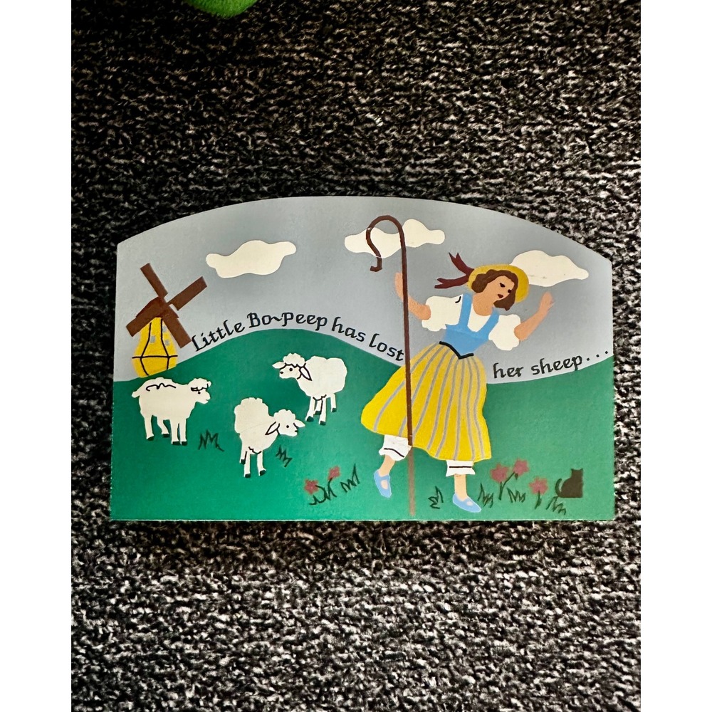 The Cat's Meow Village 1997 Little Bo Peep 284 Wooden Shelf Sitter Nursery Rhyme